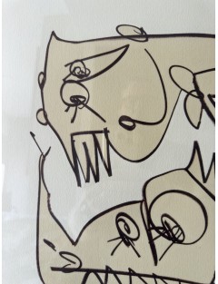 Lithographie Le printemps. 1996. Signée au crayon par l'artiste et numérotée 42/150 de Antonio Saura