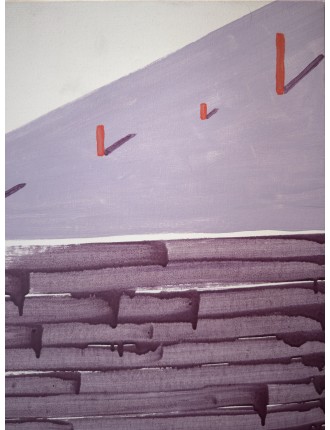 La Table Mauve. 1979. Huile sur toile. Signée et datée en bas à droite de François Arnal