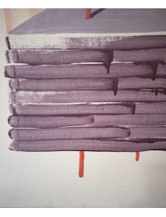 La Table Mauve. 1979. Huile sur toile. Signée et datée en bas à droite de François Arnal