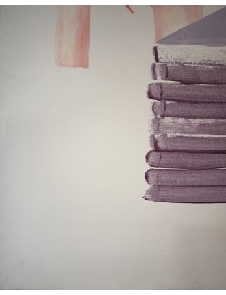 La Table Mauve. 1979. Huile sur toile. Signée et datée en bas à droite de François Arnal