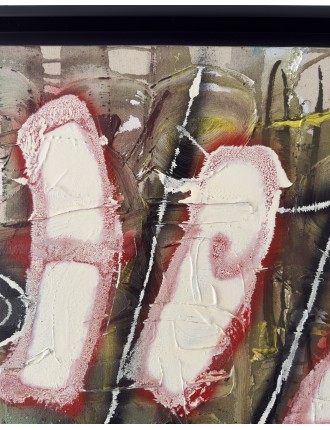 Le Jardin aux Fleurs Carnivores. Série des Rencontres. 1992. Huile sur toile. Signée et datée de François Arnal