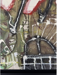 Le Jardin aux Fleurs Carnivores. Série des Rencontres. 1992. Huile sur toile. Signée et datée de François Arnal