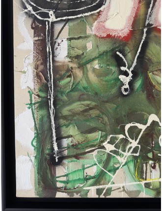 Le Jardin aux Fleurs Carnivores. Série des Rencontres. 1992. Huile sur toile. Signée et datée de François Arnal