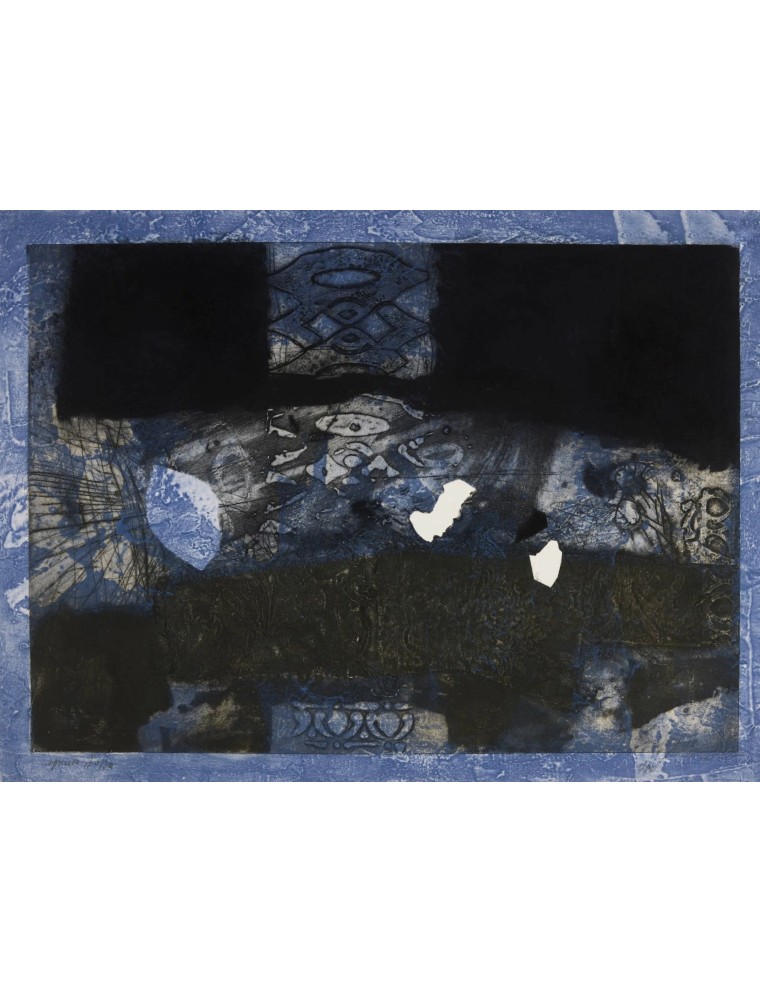 Table et nappe, 1969. Eau-forte et carborundum sur vélin de Antoni Clavé