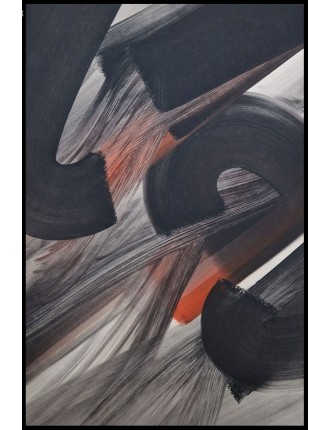 Composition en noir et rouge de Monique Orsini