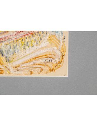 Paysage ensoleille. Gouache de Geer Van Velde