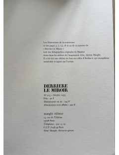 Derrière le miroir n°215. Bazaine. Octobre 1975. Editions Maeght.