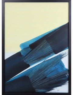 Composition sur fond jaune de Monique Orsini