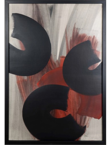 Composition en rouge et noir de Monique Orsini