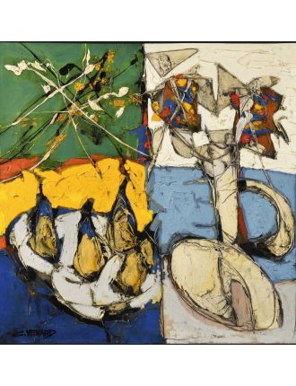 Nature morte au vase de fleurs, 1961. Huile sur toile. Claude Venard
