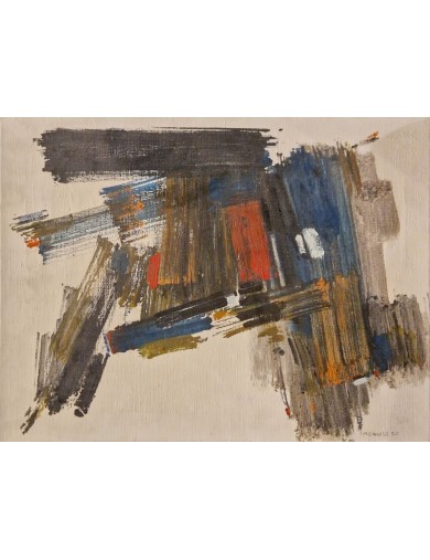 Something for blue, Huile sur toile de Michel Reinhard