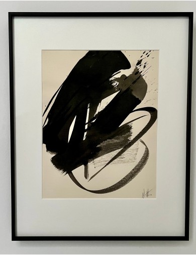 Encre de chine sur papier de Jean Miotte