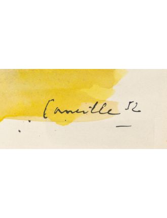 Composition abstraite. Gouache et encre sur papier. Corneille 