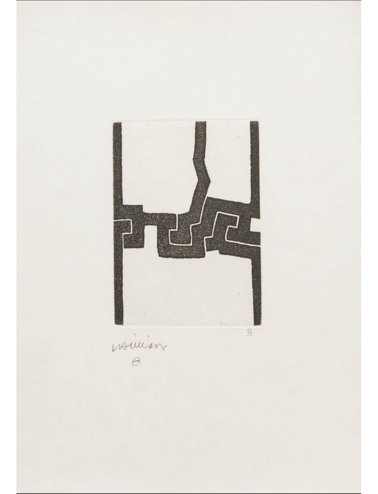 Eau-forte sur papier kozo de Eduardo Chillida