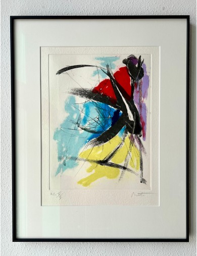 Gravure en couleur de Jean Miotte