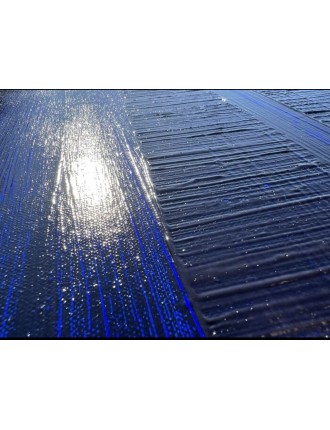 Composition abstraite. "Pierre Soulages Tribute". Résine pigments et glaçage sur toile de Ronan Martin