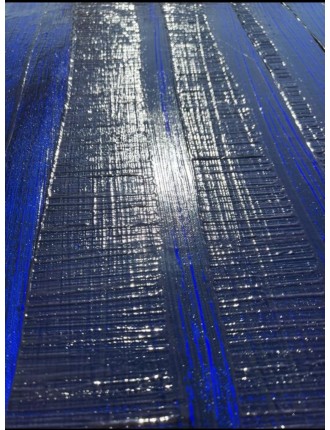Composition abstraite. "Pierre Soulages Tribute". Résine pigments et glaçage sur toile de Ronan Martin