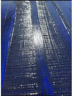 Composition abstraite. "Pierre Soulages Tribute". Résine pigments et glaçage sur toile de Ronan Martin