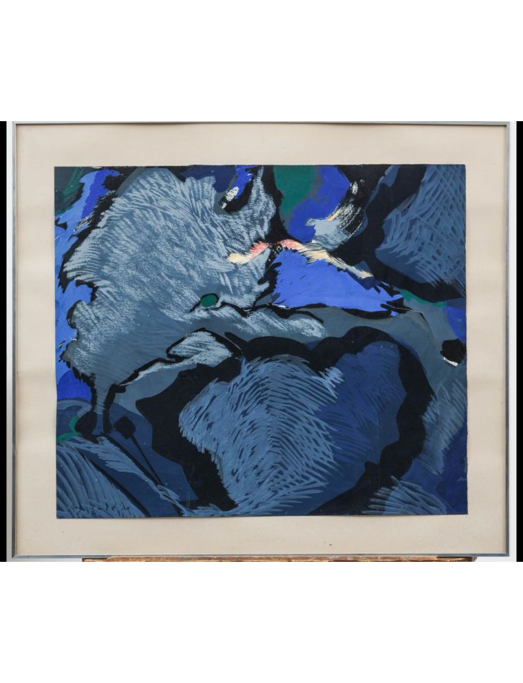 Gouache sur papier de Maurice Wyckaert Gouache sur papier de Maurice Wyckaert