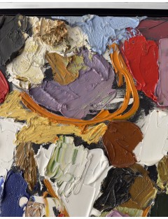 Composition abstraite. "Abstraction". Huile sur toile. Signée et datée 1991 de Wim Ricourt