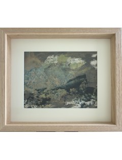 Dora Maar (Henriette Théodora Markovitch). Huile sur papier. Composition abstraite en nuance de vert bronze