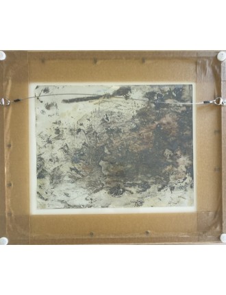 Dora Maar (Henriette Théodora Markovitch). Huile sur papier. Composition abstraite en nuance de vert bronze