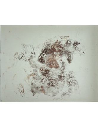 Dora Maar (Henriette Théodora Markovitch). Huile sur papier. Composition abstraite en nuances de brun orangé.