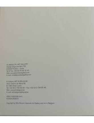 Livre Wim Ricourt. Edition Absolute Art Gallery. 2004
