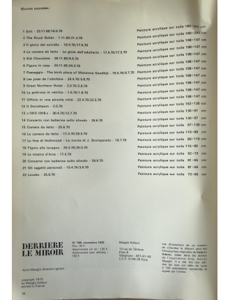 Derrière le Miroir n° 188 - Livret Adami. Paris, Maeght Editeur, nov. 1970