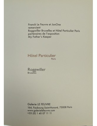Livre JonOne. My Father's Keeper. Galerie Le Feuvre. 2008. Catalogue d'exposition