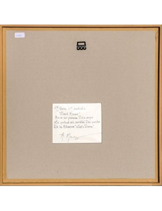 David Bowie, calligraphie a l'encre sur papier de Athena Menekratis