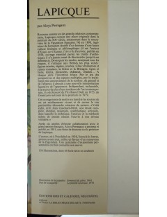 Livre Lapicque de Aloys Perregaux aux Editions Ides et Calendes. 2003