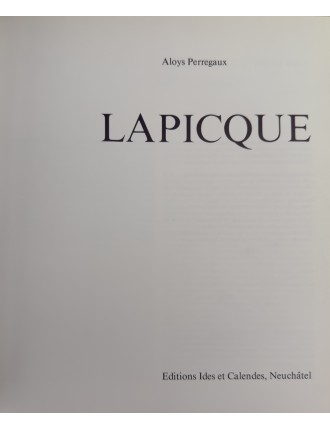 Livre Lapicque de Aloys Perregaux aux Editions Ides et Calendes. 2003