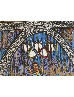 Lithographie Jeux Olympiques de Barcelone 1992 de Robert Combas