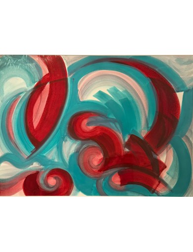 Huile sur papier de Madeleine Lambert 2