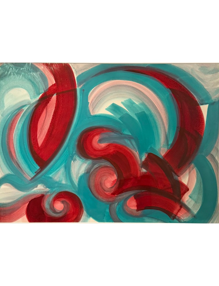 Huile sur papier de Madeleine Lambert 2