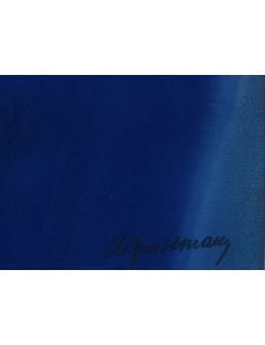 Arthur Grosemans – Technique mixte – 1969 – Poème en bleu