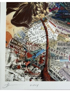 Sérigraphie sur papier d'art épais. Don't Easily Abandon The Hope. Daté et signé de l'artiste Death NYC