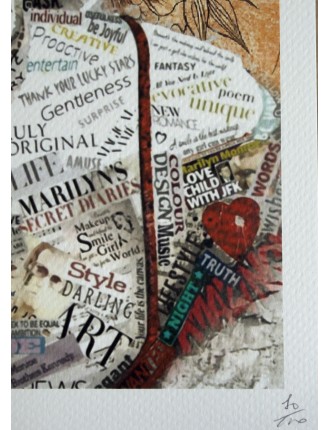 Sérigraphie sur papier d'art épais. Don't Easily Abandon The Hope. Daté et signé de l'artiste Death NYC