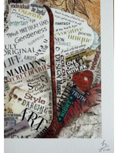 Sérigraphie sur papier d'art épais. Don't Easily Abandon The Hope. Daté et signé de l'artiste Death NYC