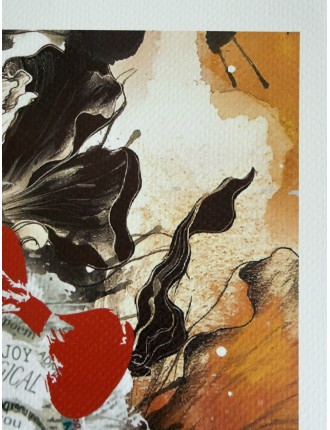 Sérigraphie sur papier d'art épais. Don't Easily Abandon The Hope. Daté et signé de l'artiste Death NYC
