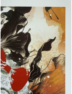 Sérigraphie sur papier d'art épais. Don't Easily Abandon The Hope. Daté et signé de l'artiste Death NYC