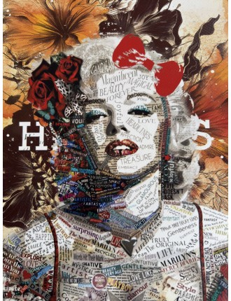 Sérigraphie sur papier d'art épais. Don't Easily Abandon The Hope. Daté et signé de l'artiste Death NYC