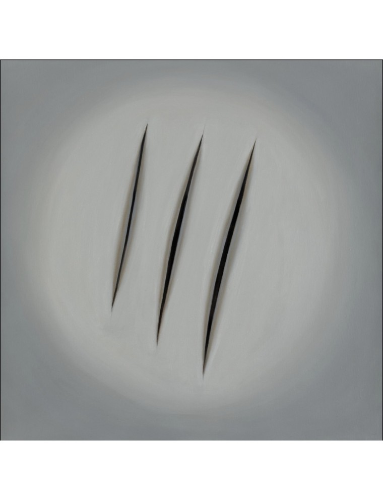 "Tributo a Fontana". Hommage à Fontana. Huile sur toile de Manuel Terán