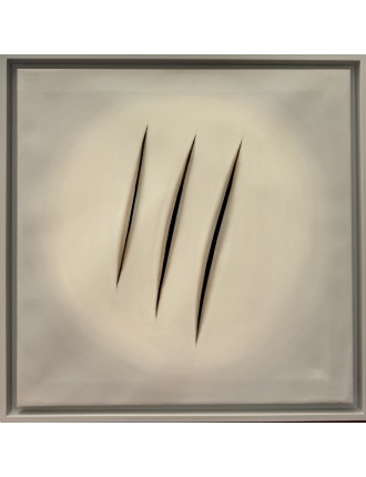 "Tributo a Fontana". Hommage à Fontana. Huile sur toile de Manuel Terán
