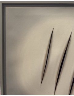 "Tributo a Fontana". Hommage à Fontana. Huile sur toile de Manuel Terán