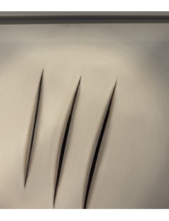 "Tributo a Fontana". Hommage à Fontana. Huile sur toile de Manuel Terán