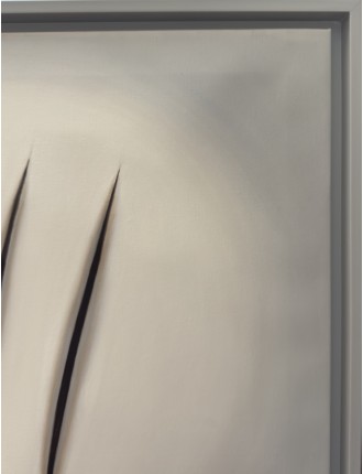 "Tributo a Fontana". Hommage à Fontana. Huile sur toile de Manuel Terán