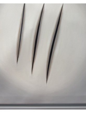"Tributo a Fontana". Hommage à Fontana. Huile sur toile de Manuel Terán