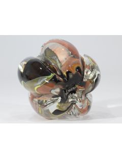 Claude Monod – Verre – Vase en verre soufflé à décor polychrome en inclusion travaillé à chaud